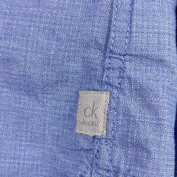 Calvin Klein Jeans Shirt Mens Size Small Denim Collar Button Down Blue Preowned - Picture 6 of 8